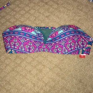 MultiColored Bandeau bathing suit top